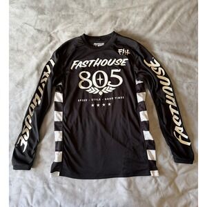 Fasthouse 805 Speed Style Good Times Bike Jersey Mens Small Black Long Sleeve
